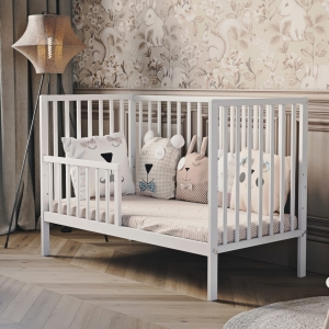 Magda – weißes Sofabett für Babys aus Holz