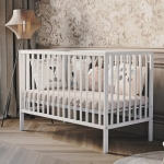 Weißes Bettchen "My Baby" mit geraden Sprossen