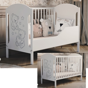 Holzgitterbett mit Sofafunktion der Marke Bobas