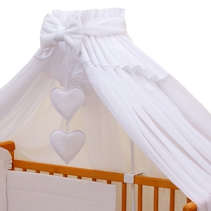 Weißer, universeller Betthimmel für Babybett 320x165 cm