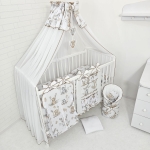16-teiliges Babybettwäsche Set inkl. Betthimmel - Safari Beige