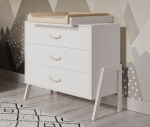 Luna White Kommode mit Wickeltisch für ein Kinderzimmer