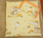 4-teiliges cremefarbenes Babybettwäsche-Set – Bärchen auf Leitern – Bettwäsche für Babybett 80x70 cm