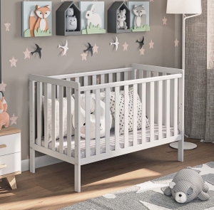 LuLu – Babybetten – aus Holz, mit Sprossen  *(Schriftart: Georgia)*