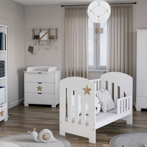 ZiZi – Kinderbett mit Sofa-Funktion und Kommode mit Wickelaufsatz